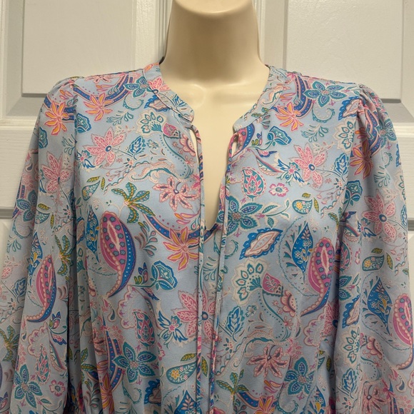 Skies are Blue Blue/Pink Paisley Print Dress - Small - NWT - Picture 11 of 13